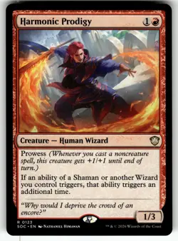 Harmonic Prodigy 123 Commander: Secrets of Strixhaven Magic: The Gathering NM - Image 1