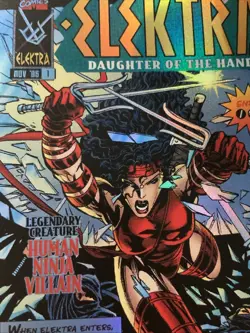 Elektra, Daughter Of The Hand Borderless Foil Marvel Super Heroes Mtg NM 0395 - Image 2