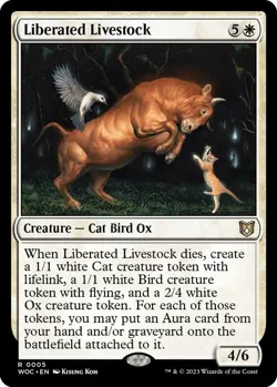 Liberated Livestock 005 MTG Commander WOC Rare NP - Image 1