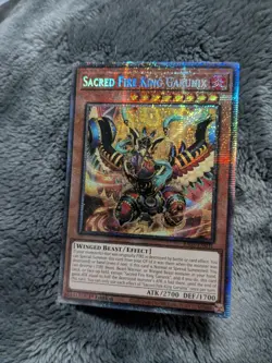 Yugioh! 1x Sacred Fire King Garunix RA05-EN031 Starlight Rare 1st Ed NM - Image 1
