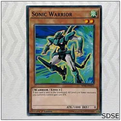 Sonic Warrior - SDSE-EN012 - Common 1st Edition Yugioh - Image 1