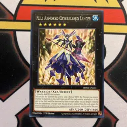 Yugioh! Full Armored Crystalzero Lancer - MZMI-EN053 - Rare - 1st Edition Near M - Image 1