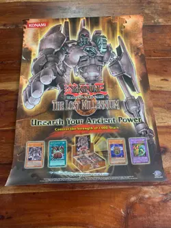 Official Konami YuGiOh Lost Millennium Poster 24x18 Ancient Gear Golem Clean - Image 1