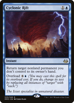 Cyclonic Rift [Modern Masters 2017] MM3 035 | Rare MTG TCG Card NM - Image 2