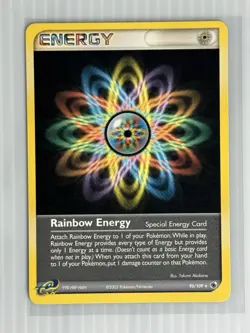 Rainbow Energy Ruby and Sapphire Reverse Holo Card 95/109 NM Condition - Image 1
