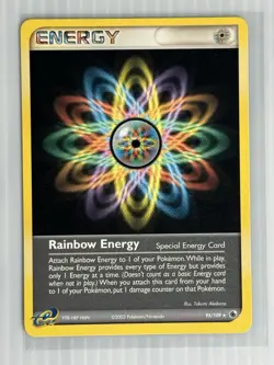 Rainbow Energy Ruby and Sapphire Reverse Holo Card 95/109 NM Condition - Image 2