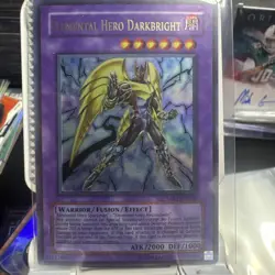 Elemental Hero Darkbright Yu-Gi-Oh! Trading Card Holo Rare Warrior Fusion - Image 1
