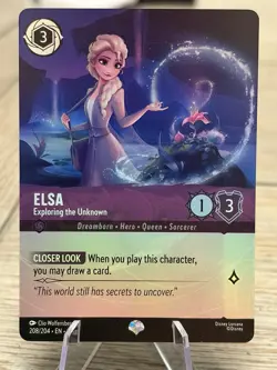 Elsa Exploring The Unknown Disney Lorcana Whispers The Well Epic holo 208/204 - Image 1