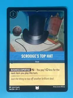 Disney Lorcana: Into The Inklands - Scrooge's Top Hat - 166/204 Foil - Image 1