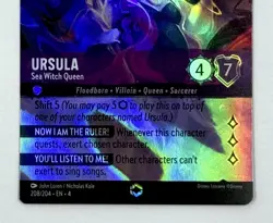 2024 Disney Lorcana Ursula Sea Witch Queen #208 Ursula’s Return Enchanted NM/M - Image 3
