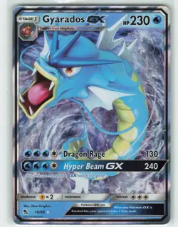 2019 Pokemon, Hidden Fates, #16/68 Gyarados GX, Holo Ultra Rare NM - Image 1
