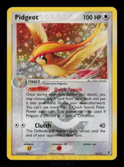 Pokemon Card Pidgeot 10/112 FireRed & LeafGreen Reverse Holo Rare HP 2004 - Image 1