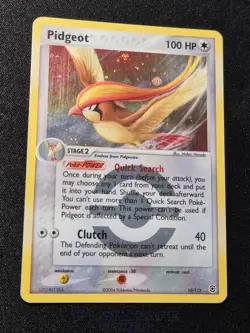 Pokemon Card Pidgeot 10/112 FireRed & LeafGreen Reverse Holo Rare HP 2004 - Image 3