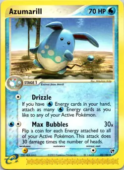 Azumarill 30/100 Uncommon Sandstorm Pokemon Lightly Played - Image 1