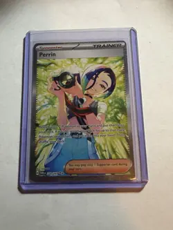 Pokemon TCG Perrin 220/167 Twilight Masquerade Trainer-Supporter Full Art Holo - Image 3