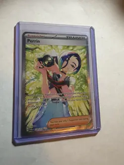 Pokemon TCG Perrin 220/167 Twilight Masquerade Trainer-Supporter Full Art Holo - Image 4