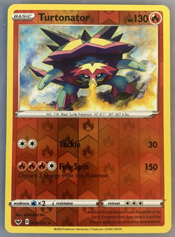 Turtonator 029/202 Rare Sword & Shield Pokemon TCG Reverse Holo NM/M Free Ship - Image 1