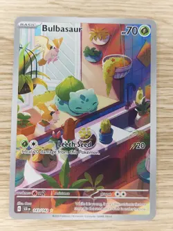 Pokemon Stellar Crown 143/142 Bulbasaur Illustration Rare - Image 1