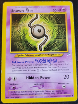 Unown S # 87/105 Neo Destiny Set Pokemon Trading TCG Rares Game Cards LP - Image 1