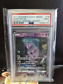 Pokemon Card Mewtwo GX Secret 78/73 Shining Legends ENG inglese Mint PSA 9 - Image 1