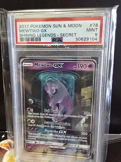 Pokemon Card Mewtwo GX Secret 78/73 Shining Legends ENG inglese Mint PSA 9 - Image 2