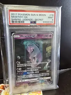 Pokemon Card Mewtwo GX Secret 78/73 Shining Legends ENG inglese Mint PSA 9 - Image 3