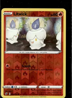 Pokemon Litwick 31/192 Rebel Clash Reverse Holo - Image 1