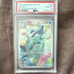 Pokemon 2025 SV White Flare Dewott 106/086 Illustration Rare Holo PSA 10 - Image 1