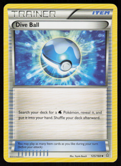 Dive Ball 125/160 Uncommon Primal Clash Pokemon LP - Image 1