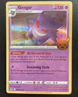 Gengar (2022 Copyright Date) 066/196 Holo Trick or Trade BOOster 2023 Pokemon NM - Image 1