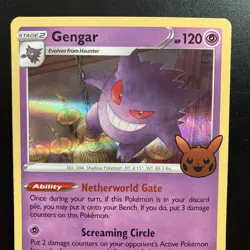 Gengar (2022 Copyright Date) 066/196 Holo Trick or Trade BOOster 2023 Pokemon NM - Image 2