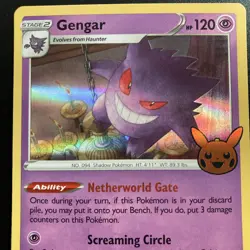 Gengar (2022 Copyright Date) 066/196 Holo Trick or Trade BOOster 2023 Pokemon NM - Image 4