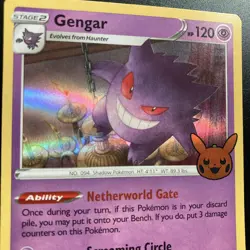 Gengar (2022 Copyright Date) 066/196 Holo Trick or Trade BOOster 2023 Pokemon NM - Image 5