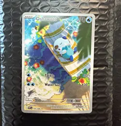 Pokemon TCG Oshawott Sv: White Flare Illustration Rare Full Art Holo 105/086 - Image 1