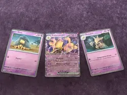 x3 Alakazam ex 050 Kadabra 064 Abra 063 Cosmos Holo PROMO 151 MEW Set Pokemon - Image 1