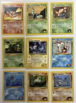 21 Card Gym Heroes Unlimited Assorted WoTC Pokemon TCG Card Lot LP-DMG - Image 1