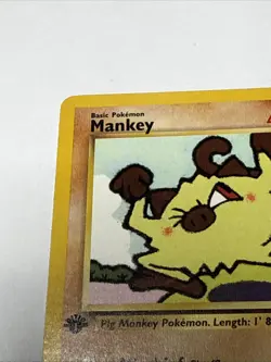 Mankey 61/82 Common Team Rocket 1st Edition Non Holo Pokemon Card Original Owner - Image 2