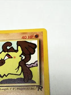 Mankey 61/82 Common Team Rocket 1st Edition Non Holo Pokemon Card Original Owner - Image 3