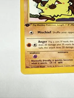 Mankey 61/82 Common Team Rocket 1st Edition Non Holo Pokemon Card Original Owner - Image 5