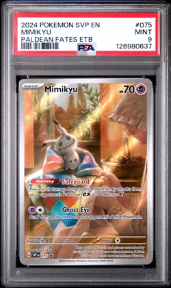 2024 POKEMON SVP EN-SV BLACK STAR PROMO #075 MIMIKYU PSA 9 - Image 1