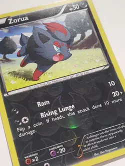 REVERSE HOLO Zorua 66/98 VLP - Emerging Powers Pokemon Card - Shin Nagasawa Art - Image 2