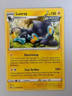 LUXRAY 043/159 RARE CROWN ZENITH POKEMON NM - Image 1