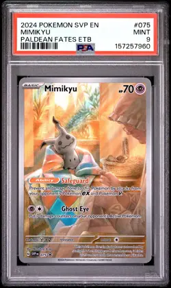 2024 POKEMON SVP EN-SV BLACK STAR PROMO #075 MIMIKYU PSA 9 - Image 1