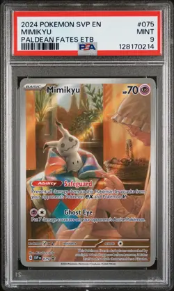 2024 POKEMON SVP EN-SV BLACK STAR PROMO #075 MIMIKYU PSA 9 - Image 1