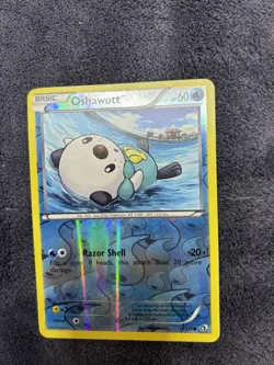 Oshawott 37/113 Reverse Holo Common Legendary Treasures Pokemon NM - Image 1