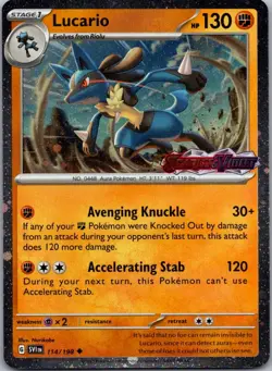 Lucario (Scarlet & Violet Stamp) Holo Uncommon Miscellaneous Cards & Products 11 - Image 1