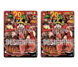 Pre-Order ENGLISH Monkey D. Luffy PROMO P-159 2 Card Set 29th Anniversary - Image 1