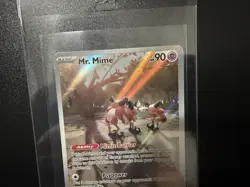 Pokemon TCG 151 Mr. Mime Illustration Rare Holo Card 179/165 Mint Condition - Image 3