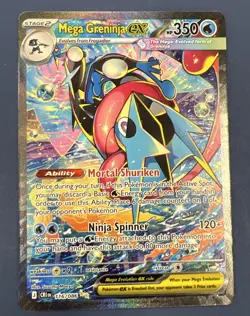 Mega Greninja ex 116/086 Me04: Chaos Rising Holo Pokemon Card - Image 1