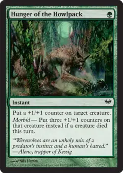 Hunger of the Howlpack -Foil Light Play MTG Dark Ascension - Image 1